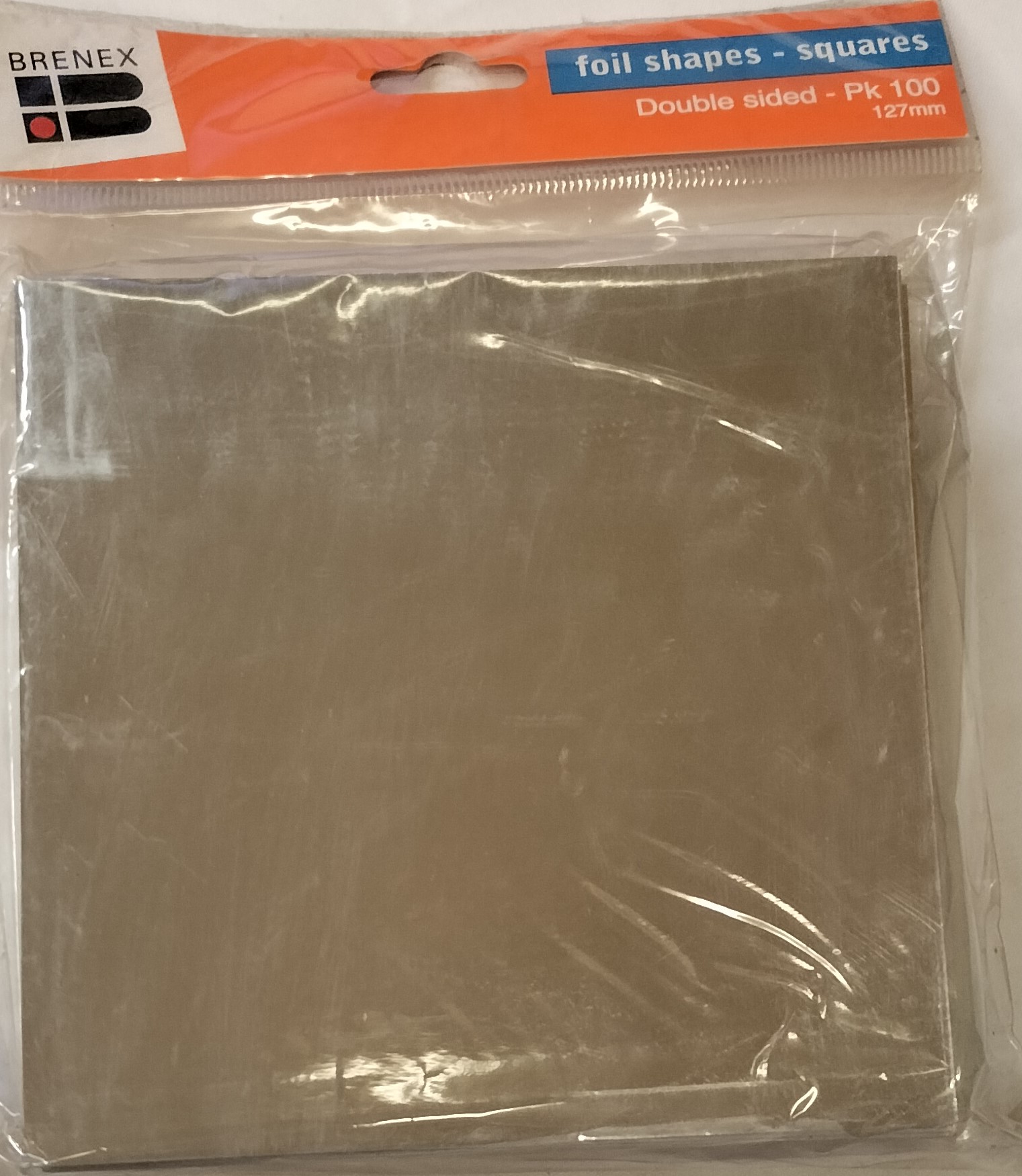 Brenex Foil D/Sided Squares 127cm Pk100